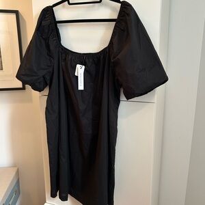 NWT Black Puff Sleeve Dress 1X